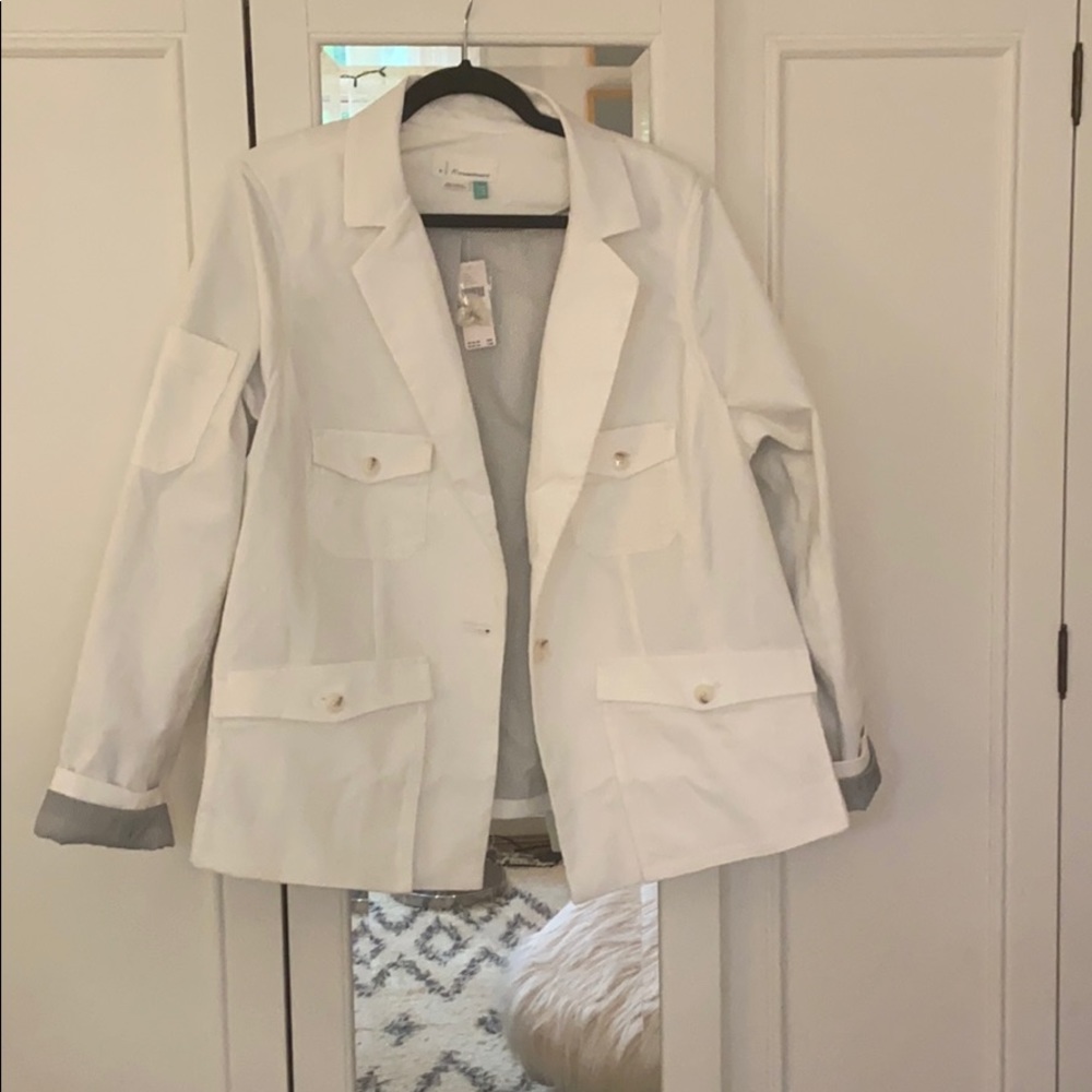 Anthropologie Cream Twill Jacket NWT